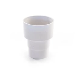 Round Gutter Adaptor Cast Iron To Plastic White 68mm