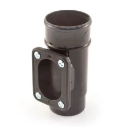 Half Round Gutter 68 Mm Round Access Pipe - Black