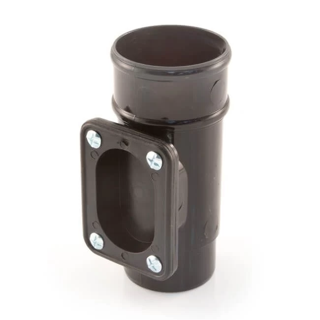 Half Round Gutter 68 Mm Round Access Pipe - Black 3 Half Round Gutter 68 Mm Round Access Pipe - Black