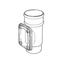 Half Round Gutter 68 Mm Round Access Pipe - White -Plumbing Supply Store polypipe half round gutter 68 mm round access pipe white min 12337 L 1