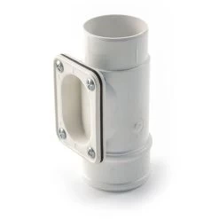 Half Round Gutter 68 Mm Round Access Pipe - White -Plumbing Supply Store polypipe half round gutter 68 mm round access pipe white min 12337 P 2