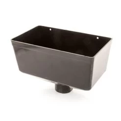 Half Round Gutter Medium Hopper Head - Black