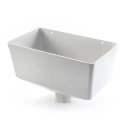Half Round Gutter Medium Hopper Head - White