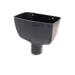 Half Round Gutter Standard Hopper Head - Black