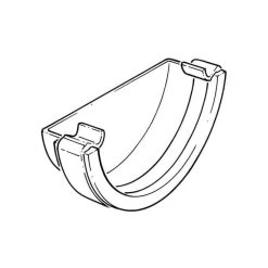 Elegance Gutter Stop End External - Black -Plumbing Supply Store polypipe stop end external black min 19837 L 1