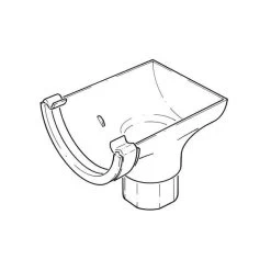 Elegance Gutter Stop End Outlet - Black -Plumbing Supply Store polypipe stop end outlet black min 19834 L 1