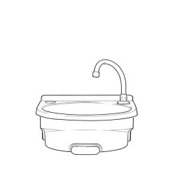 Push-front Handwash Station, Oval Bowl - 400mm -Plumbing Supply Store push front handwash station oval bowl 400mm 23734 8 min 23734 L 1
