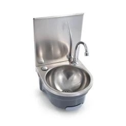 Push-front Handwash Station, Round & Splashback 300mm