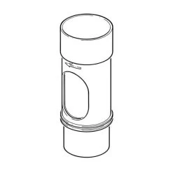 Round Access Pipe - 68mm, Black