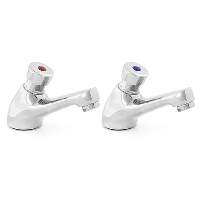 Self Closing Non-Concussive Push Basin Tap - 1/2", Pair 4 Self Closing Non-Concussive Push Basin Tap - 1/2", Pair - Image 2