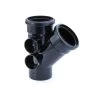 Single Branch Equal - 110mm X 135° Black -Plumbing Supply Store single branch equal 135 black 8 min 16129 P 1