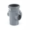 Soil & Vent Single Socket Access Pipe - 2 Boss Grey -Plumbing Supply Store single socket access pipe 2 boss soil and vent grey 2 min 23118 P 1