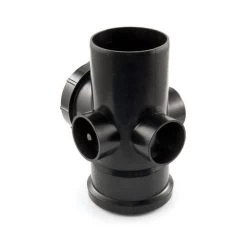 Soil & Vent Single Socket Access Pipe - 3 Boss Black -Plumbing Supply Store single socket access pipe 3 boss floplast soil vent black min 16150 P 3