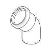Single Socket Bend Soil & Vent Elbow - 82mm X 135° 2 Single Socket Bend Soil & Vent Elbow - 82mm X 135° -Plumbing Supply Store single socket bend soil vent elbow 82mm x 135 16119 2 min 16119 L 1