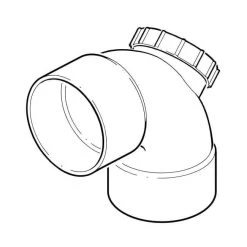 Solvent Weld Double Socket Access Bend - 92.1/2° X 110mm Olive Grey