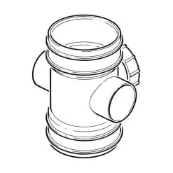 Solvent Weld Double Socket Access Pipe - 110mm Olive Grey