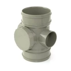 Solvent Weld Double Socket Access Pipe - 110mm Olive Grey -Plumbing Supply Store solvent weld double socket access pipe 110mm olive grey 24973 24973 p 2