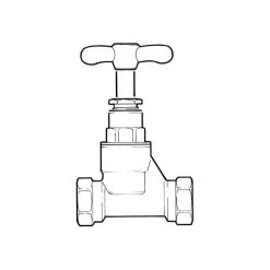 Brass Stop Cock - 3/4" F X F -Plumbing Supply Store stop cock 3 4in f x f min 10481 L 1