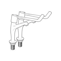 Taps With 6" Levers, Pair - Chrome -Plumbing Supply Store taps with 6 levers chrome plated min 14856 L 1