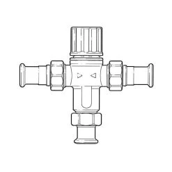 Thermostatic Mixing Valve TMV 2/3 - 22mm Press-fit -Plumbing Supply Store thermostatic mixing valve tmv 2 3 22mm press fit 25699 25699 l 1 2 1