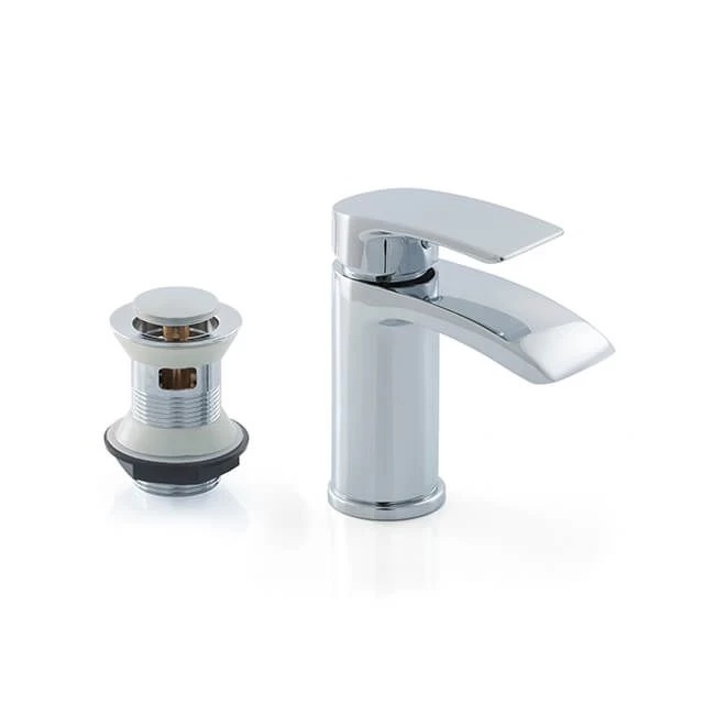 Viola Monobloc Basin Mixer Tap & Clicker Waste 3 Viola Monobloc Basin Mixer Tap & Clicker Waste