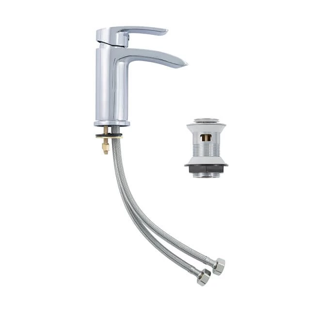 Viola Monobloc Basin Mixer Tap & Clicker Waste 4 Viola Monobloc Basin Mixer Tap & Clicker Waste - Image 2